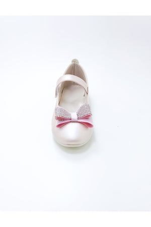 Girl'S Stone Bow Orthopedic Flats