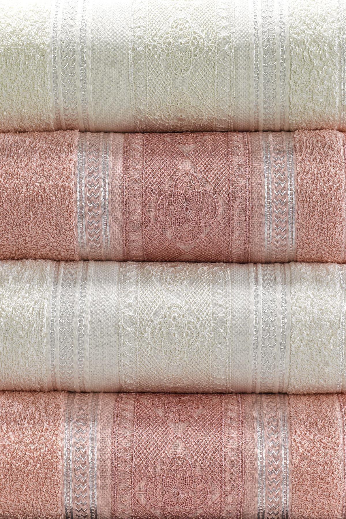 100% Cotton Guipure 4 Pcs Towel 50x90 - Swordslife