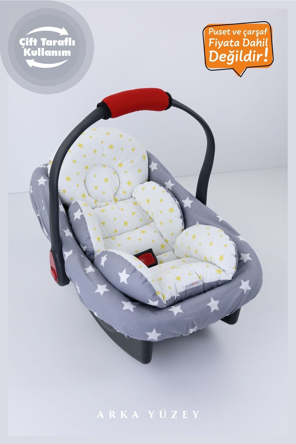 Orthopedic, Lumbar Supported Stroller Cushion, 100% Cotton Fabric