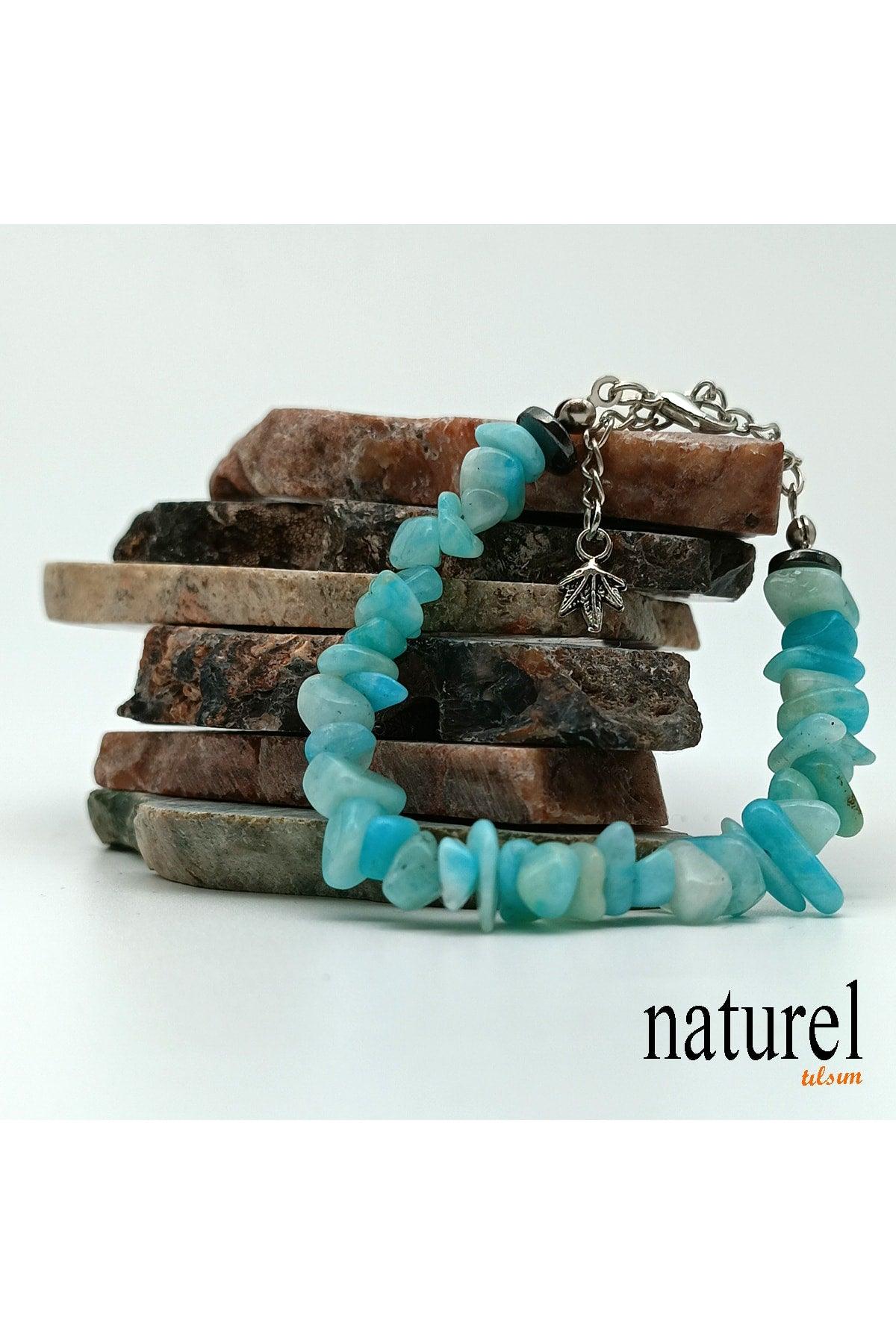 Natural Stone Amazonite Women's Bracelet - Broken Natural Stone - Gift Bracelet - Swordslife