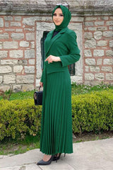 Women's Green (EMERALD) Jacket Look Dress T 0073 - Swordslife