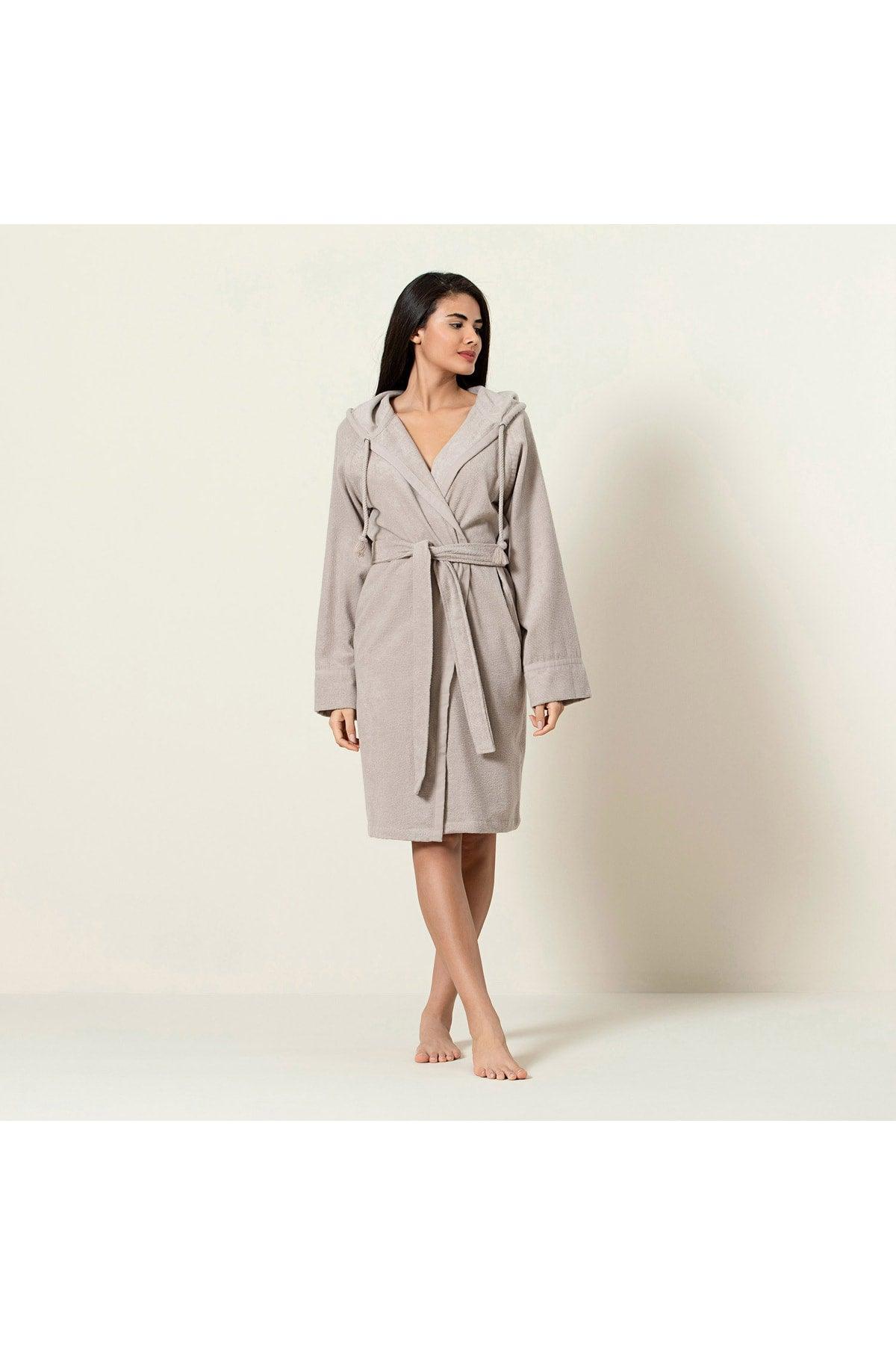 Ferme Unisex Bathrobe Beige - Swordslife