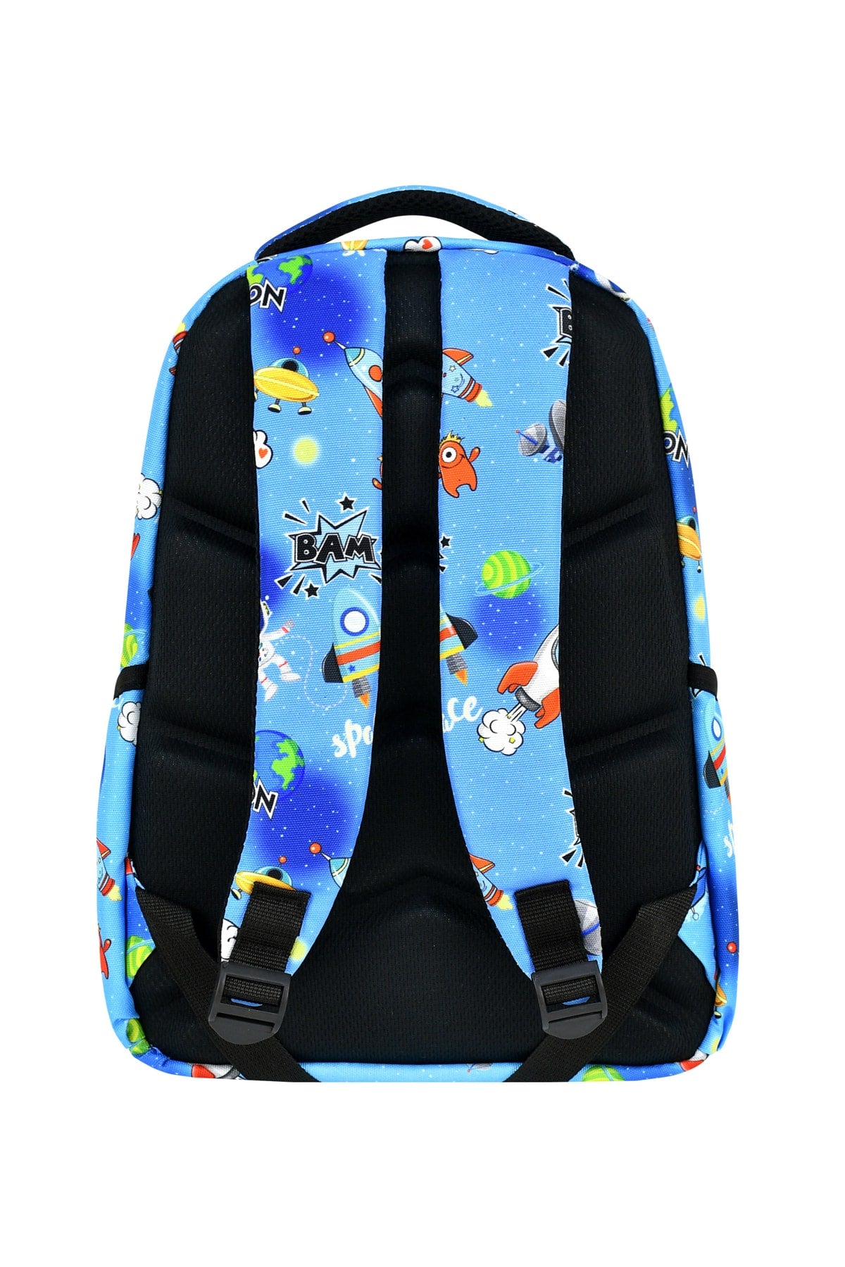 3-pack Elementary School Astronaut Patterned School Bag with Food and Pencil Holder for Boys