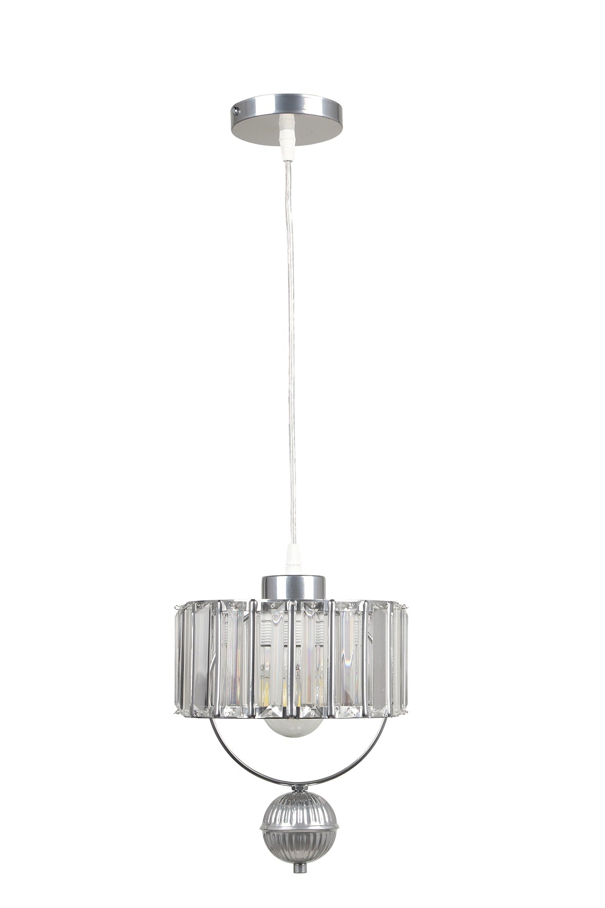 Gallon Single Lux Crystal Chandelier Chrome