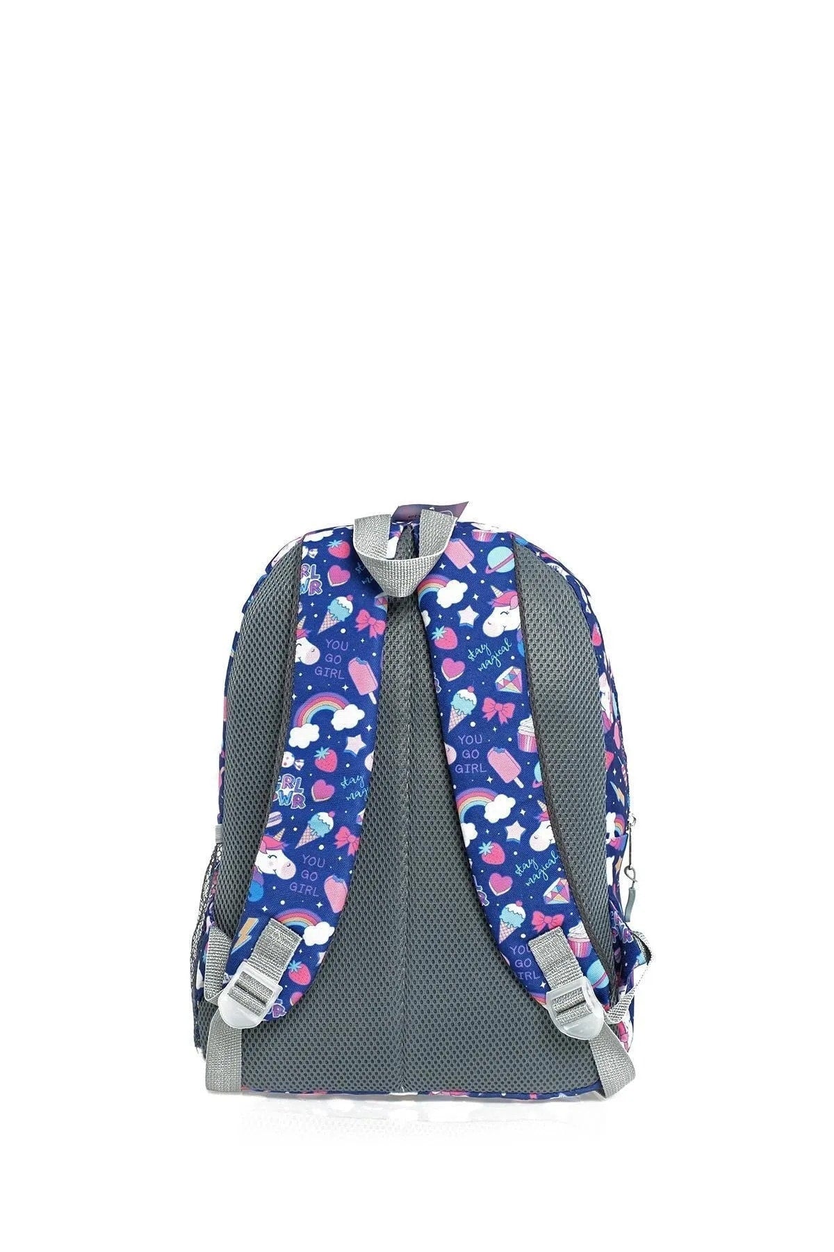 Navy Blue Unicorn Patterned Triple Primary School Bag Set