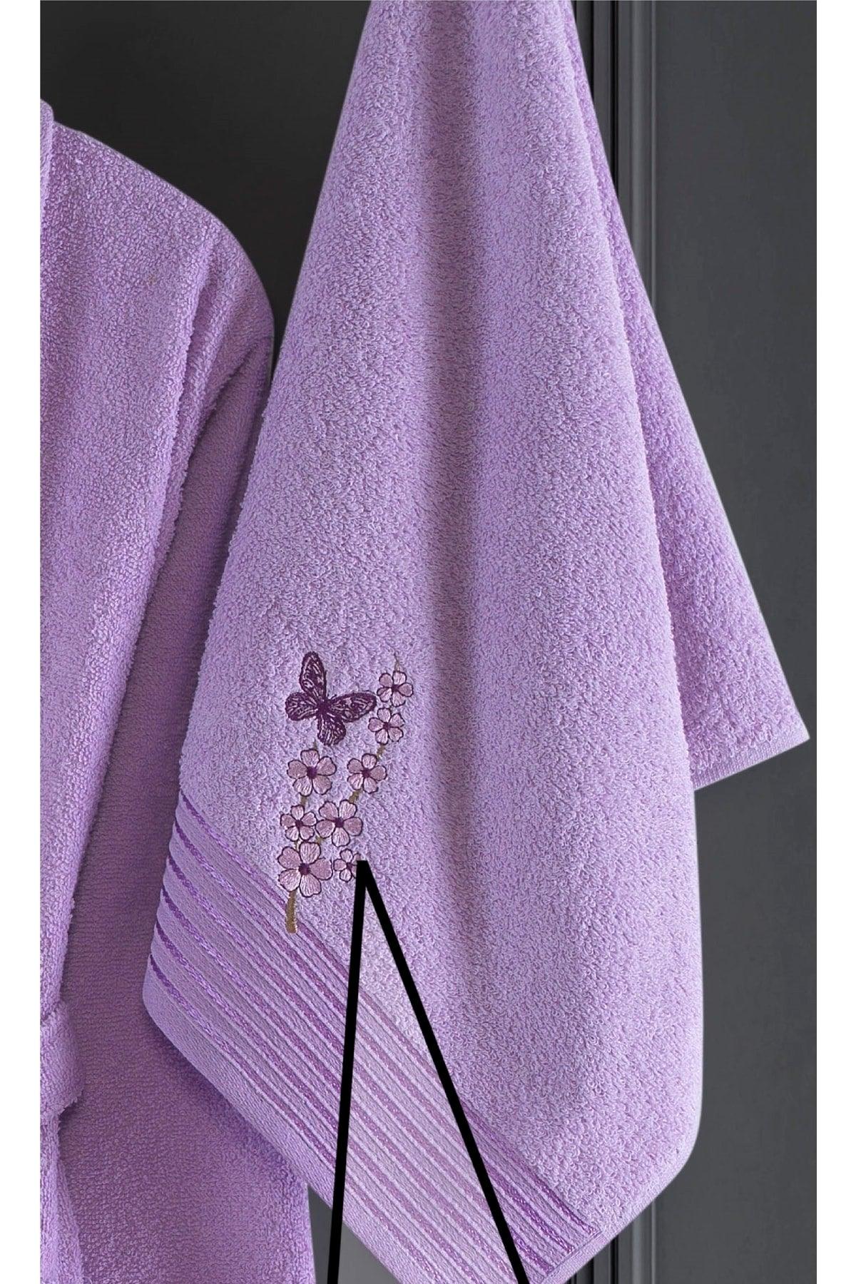 Alya Embroidered 2 Piece Bathrobe Set - Swordslife