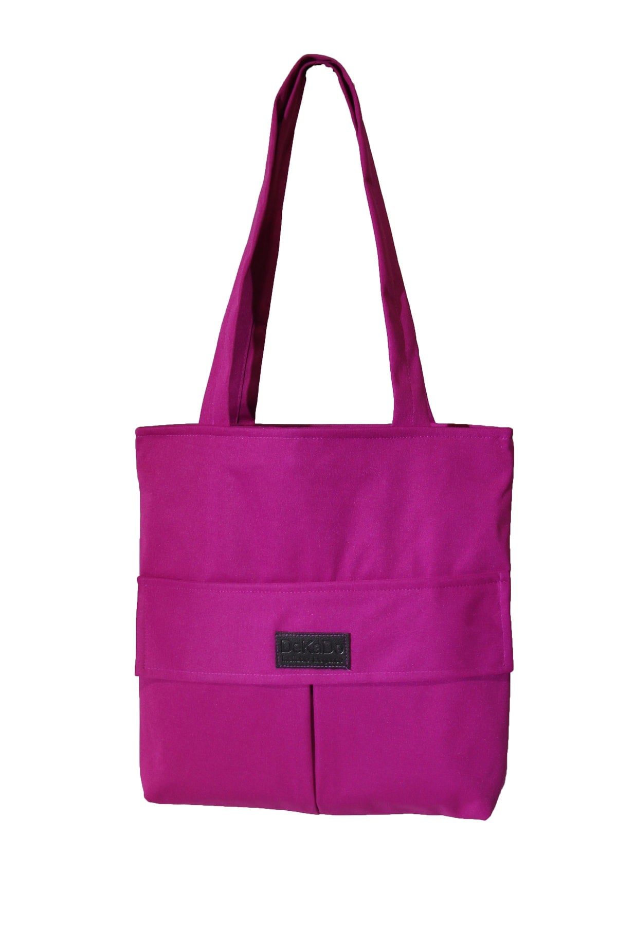 Women Purple Bag Zippered Hand And Shoulder Bag Canvas Fabric Tote Bag