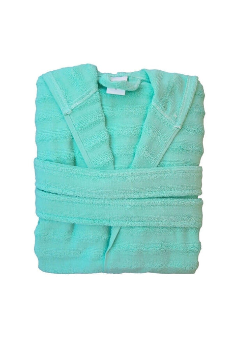Women's Bathrobe Lux Jacquard 100 Cotton Hooded Bathrobe - Swordslife