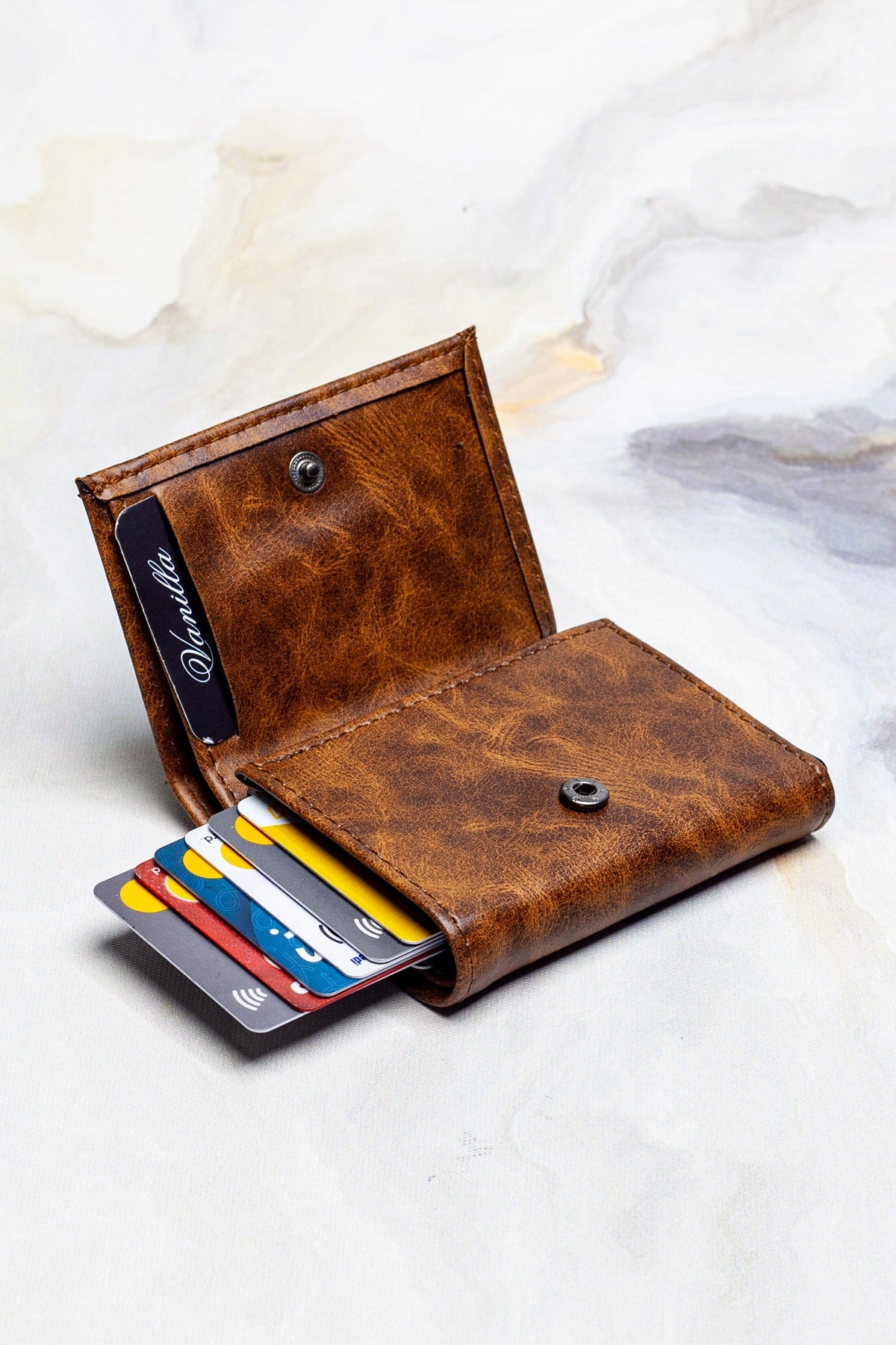 Faux Leather Men's Card Holder Wallet Portfolio