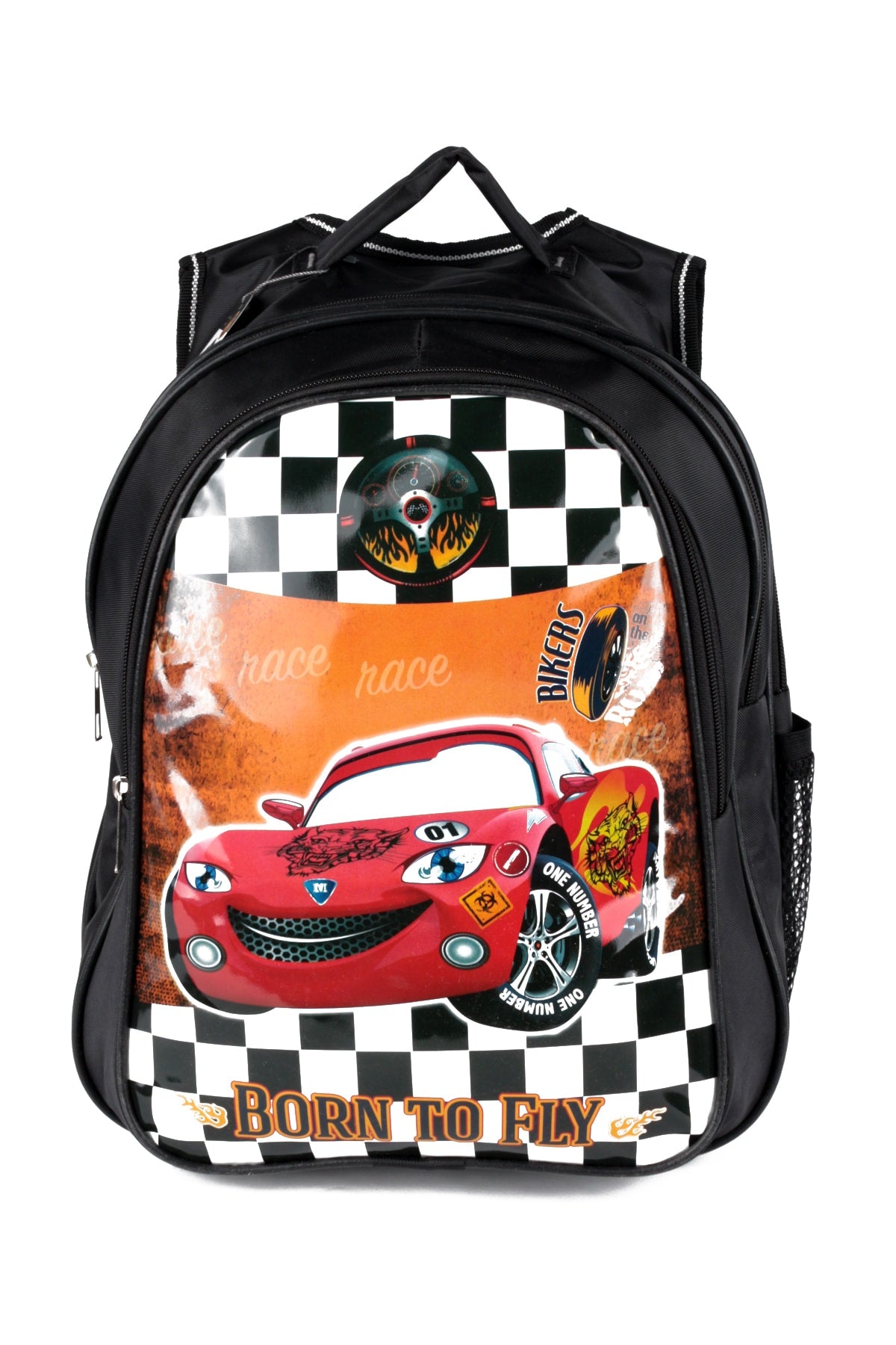 Backpack Set Middle School Primary School 3 Pocket Padded Car Black