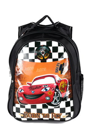 Backpack Set Middle School Primary School 3 Pocket Padded Car Black