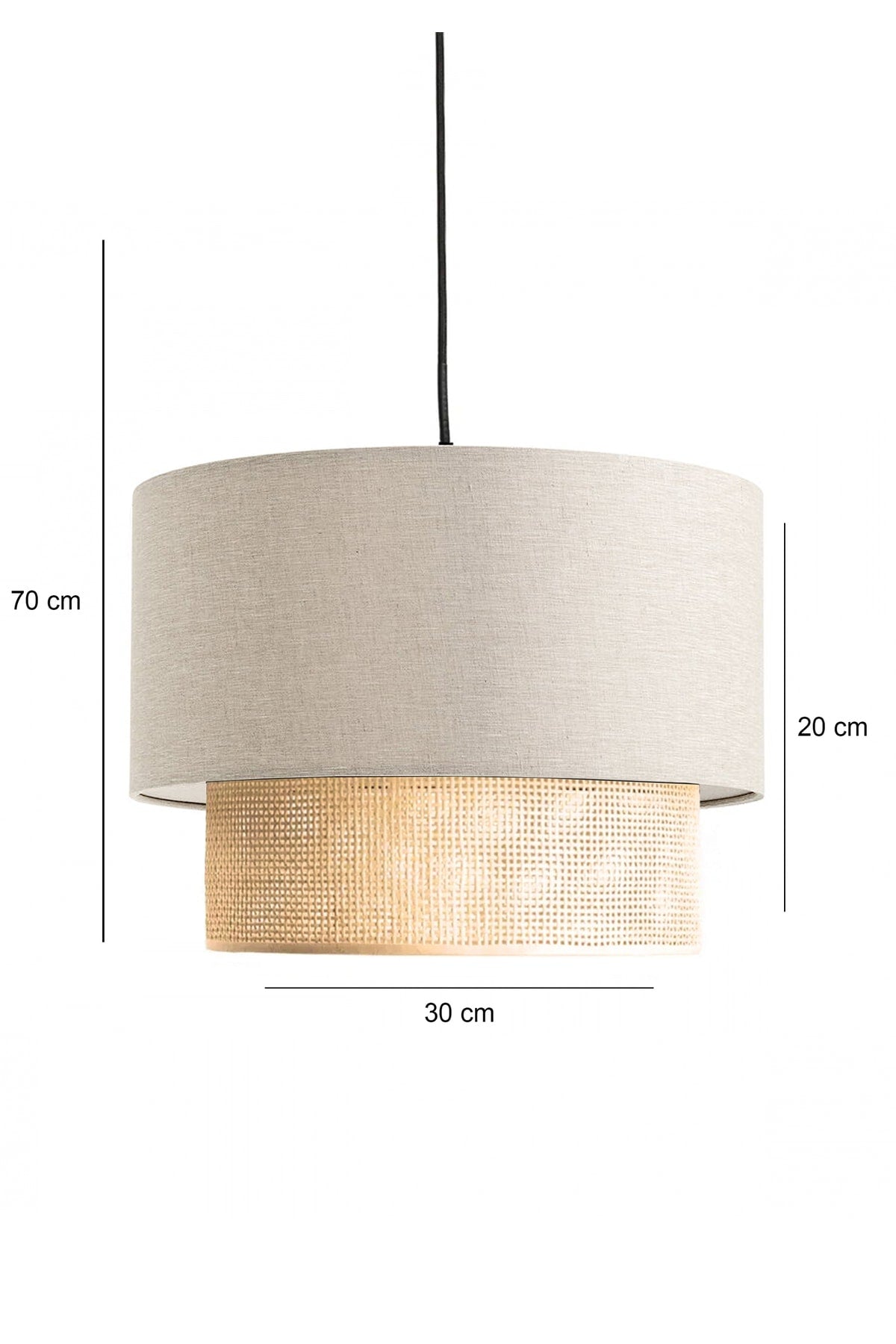 Pendant Lamp Chandelier with Cream Melted Headboard with Inner Fabric Ayd-3628