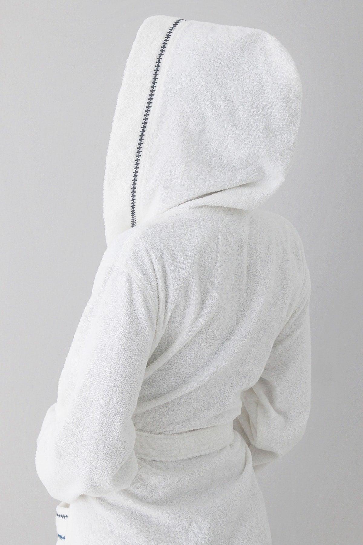 Profundo Robe Cloud - Extra Soft, Modern And Special Design 100% Cotton Unisex Hooded Bathrobe - Swordslife