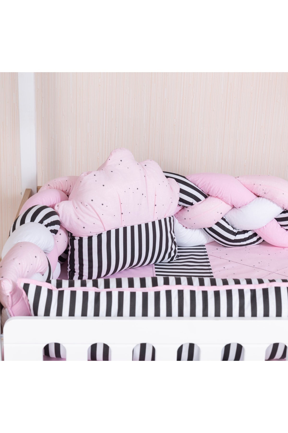 Minibaby Cat Pink Knitted Montessori Baby Kids Sleeping Set