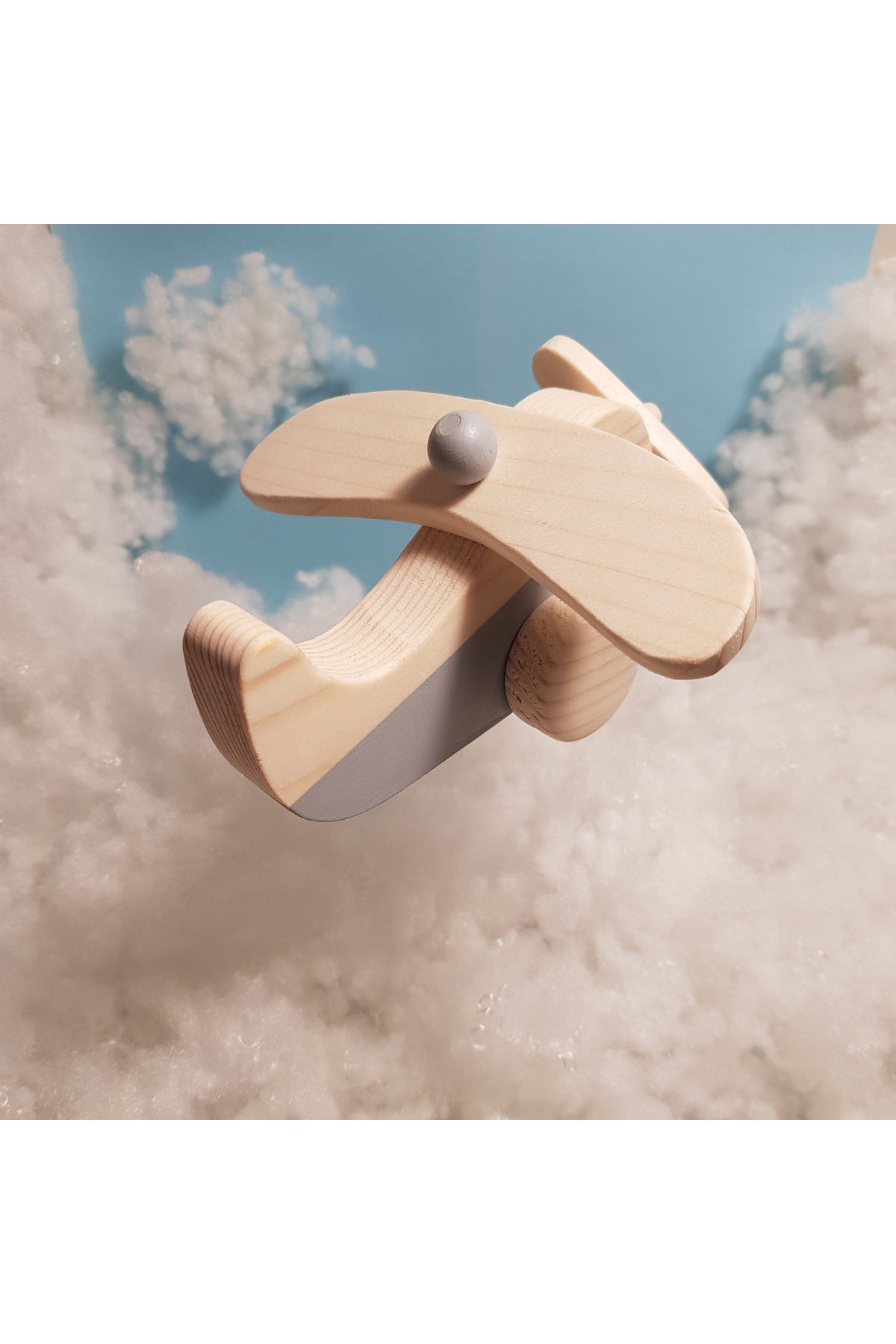 Handmade Wooden Toy Airplane, Educational, Creative, Vintage Natural and Safe Wooden Baby Toy