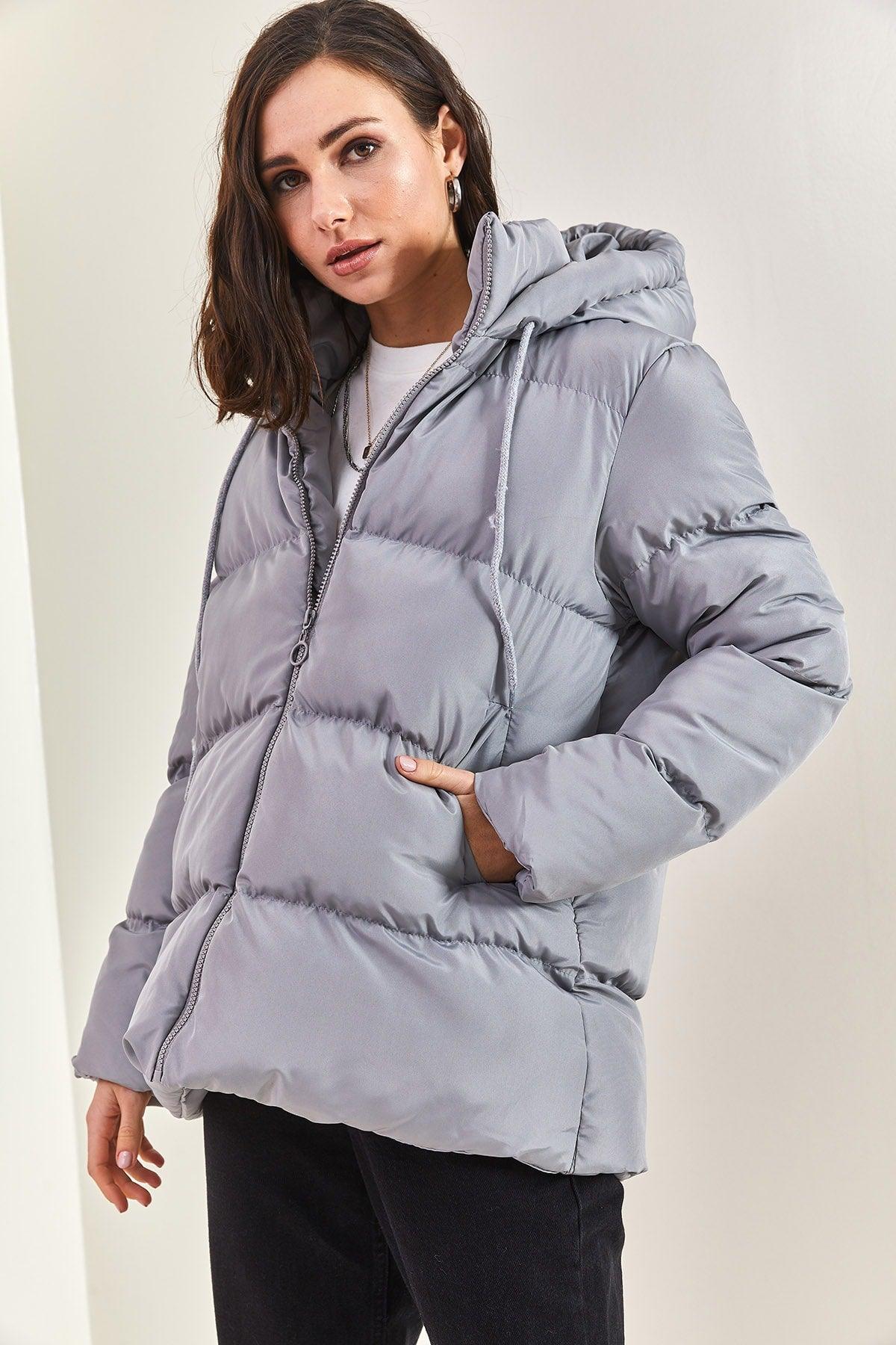 Women's Hooded Long Down Jacket with Lace-Up - Swordslife