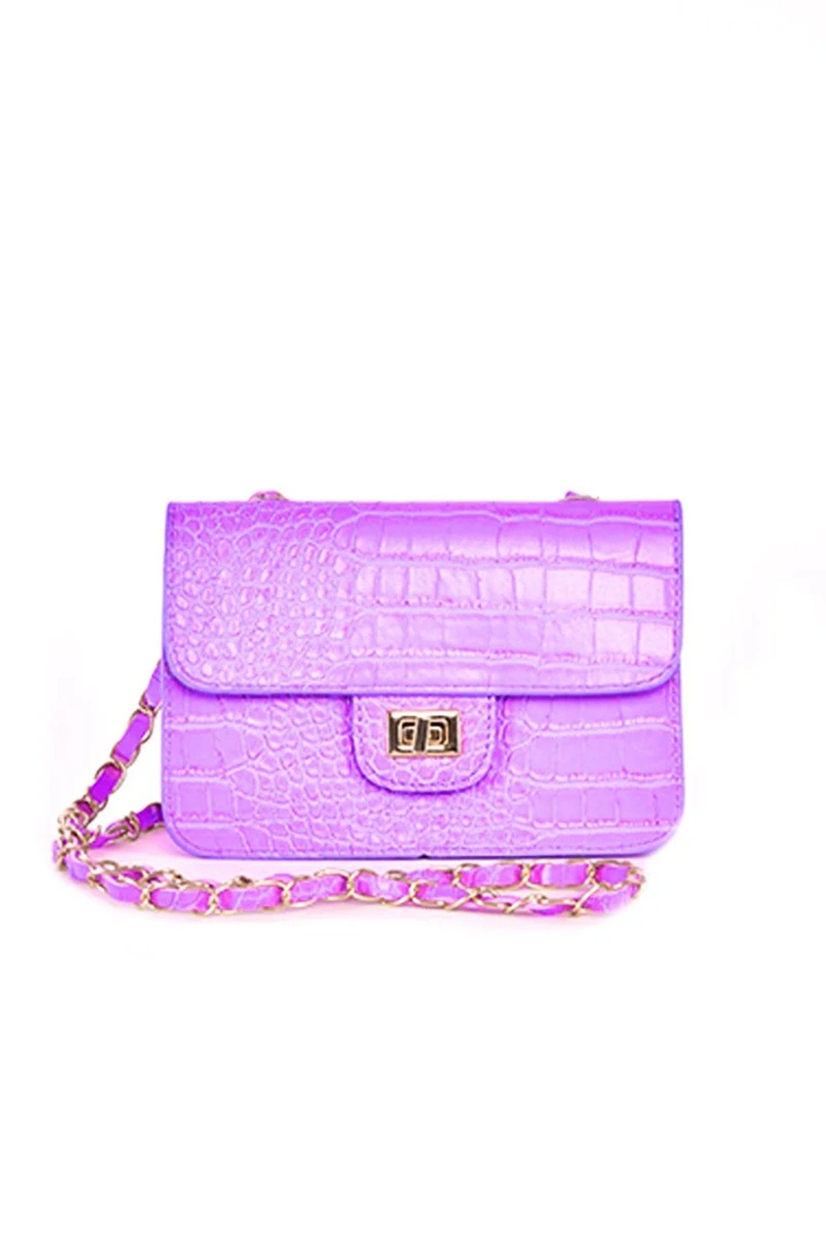 Women's Crocodile Patterned Mini Shoulder Bag