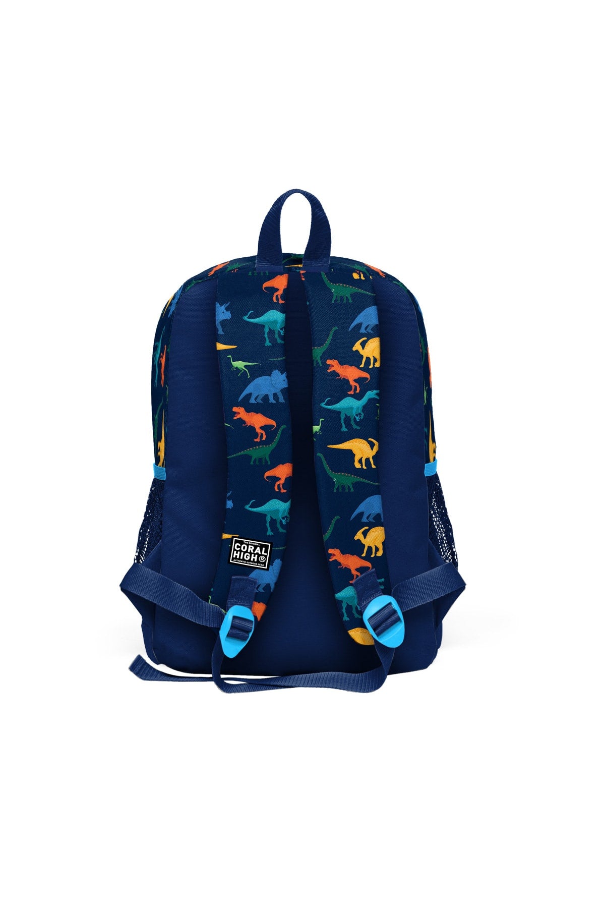 Kids Four Compartment Dark Blue Dinosaur Patterned 3-Pack School Bag Set