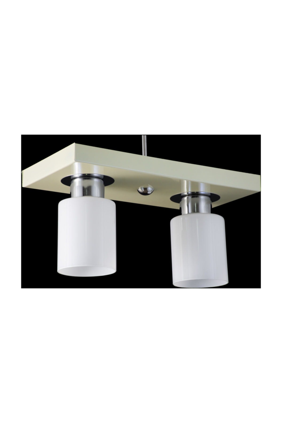 Double Modern Sports Model Rectangular Tray Cream Chandelier