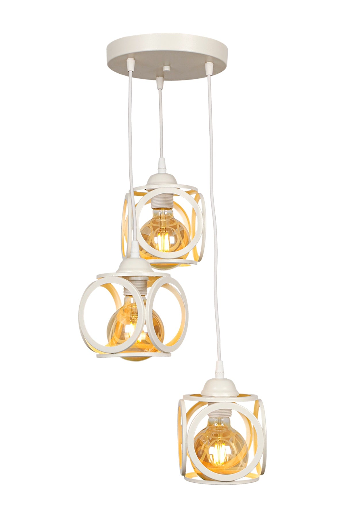 Savaş Triple Chandelier White