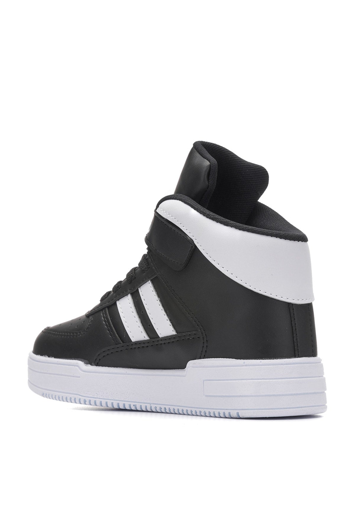 High Top, Orthopedic, Velcro, Black and White Color Kids Sports Shoes