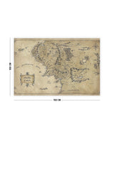 Lord of the Rings Middle Earth Map Wall Covering Carpet 140 X 100 Cm-70x100 Cm - Swordslife