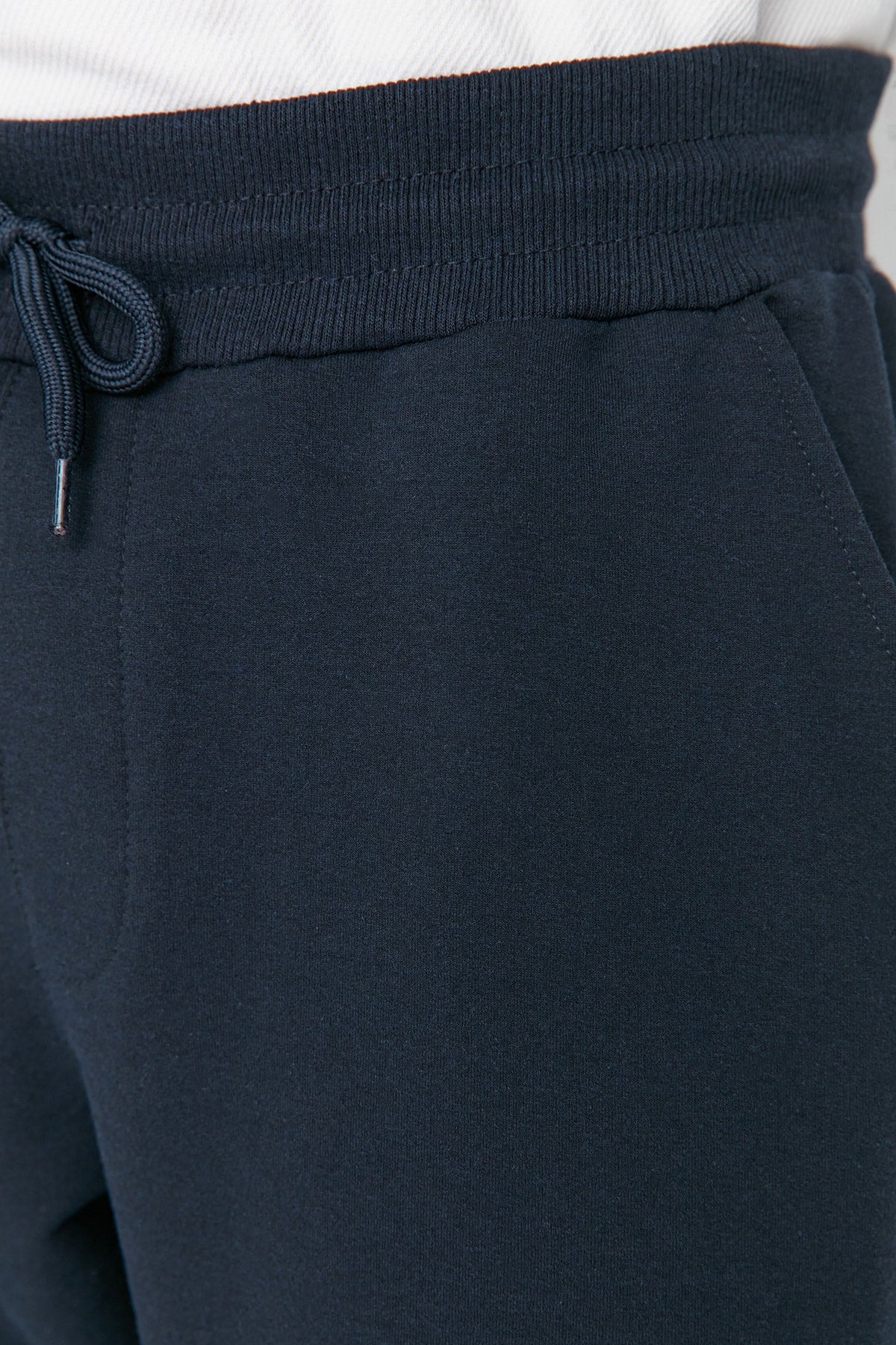 Navy Blue Men's Basic Regular/Normal Fit Rubber Leg Sweatpants TMNSS20EA0053