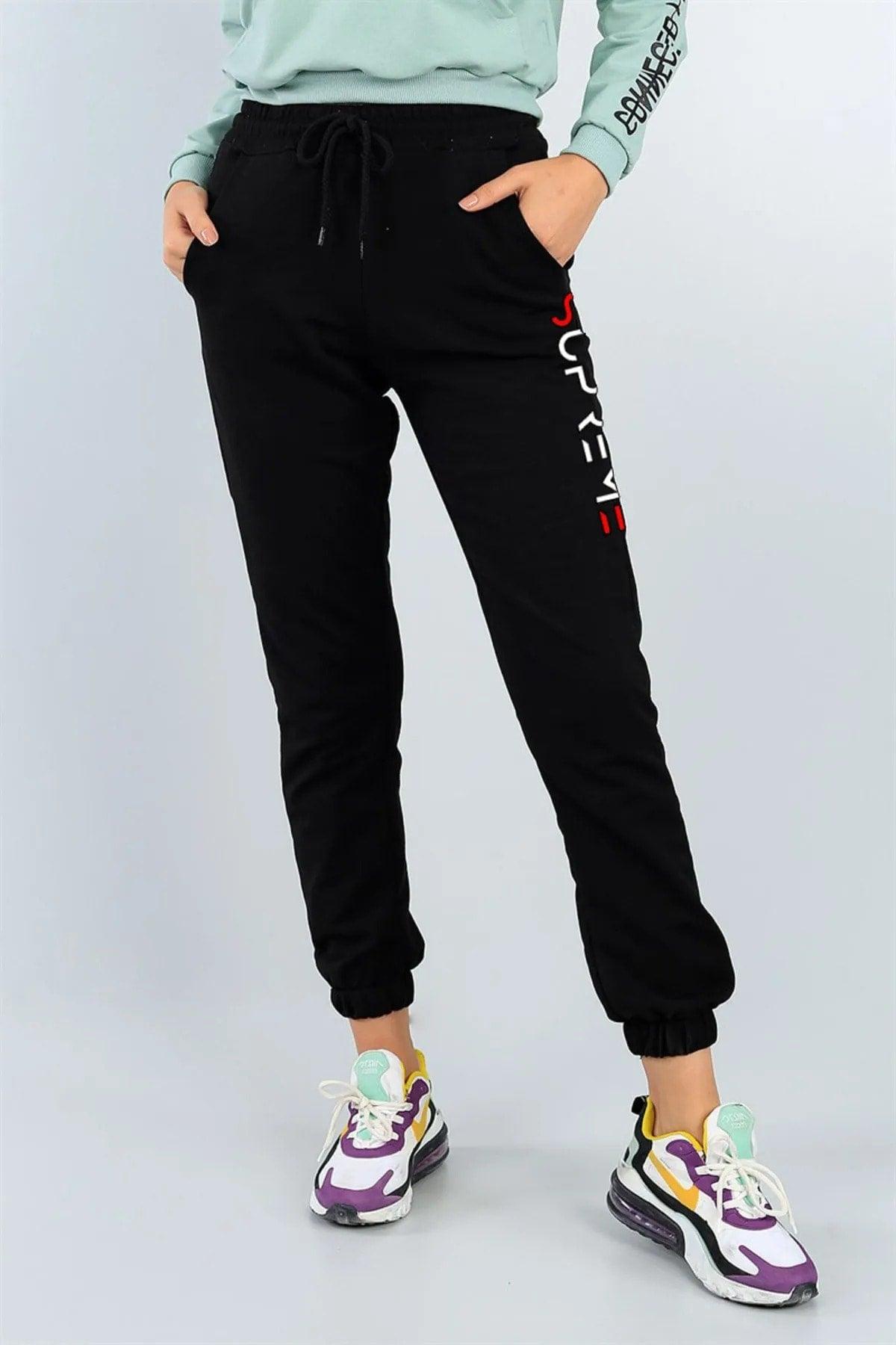 Women's High Waist Printed Jogger Sweatpants - Swordslife