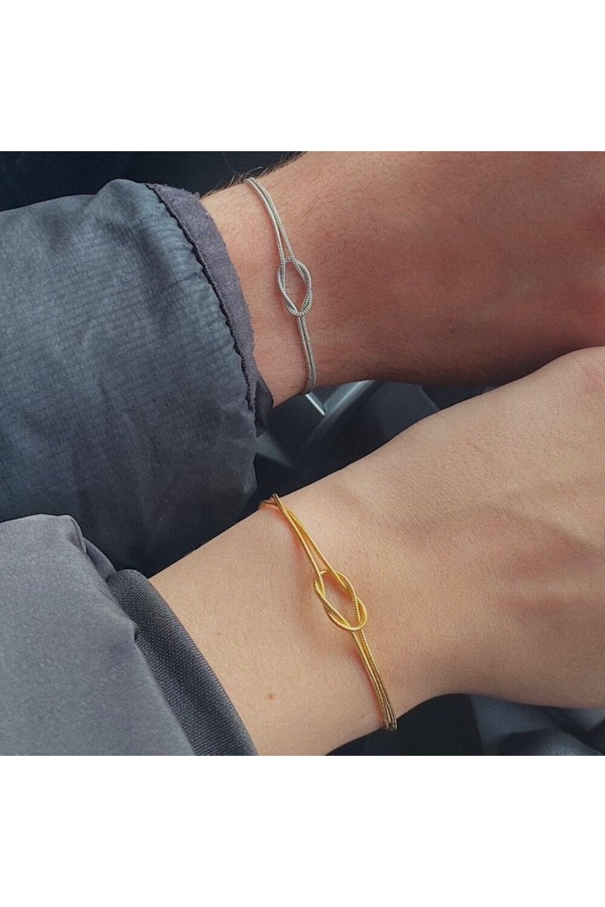 Knot Model Couple-friendship Bracelet Gold- Silver Color