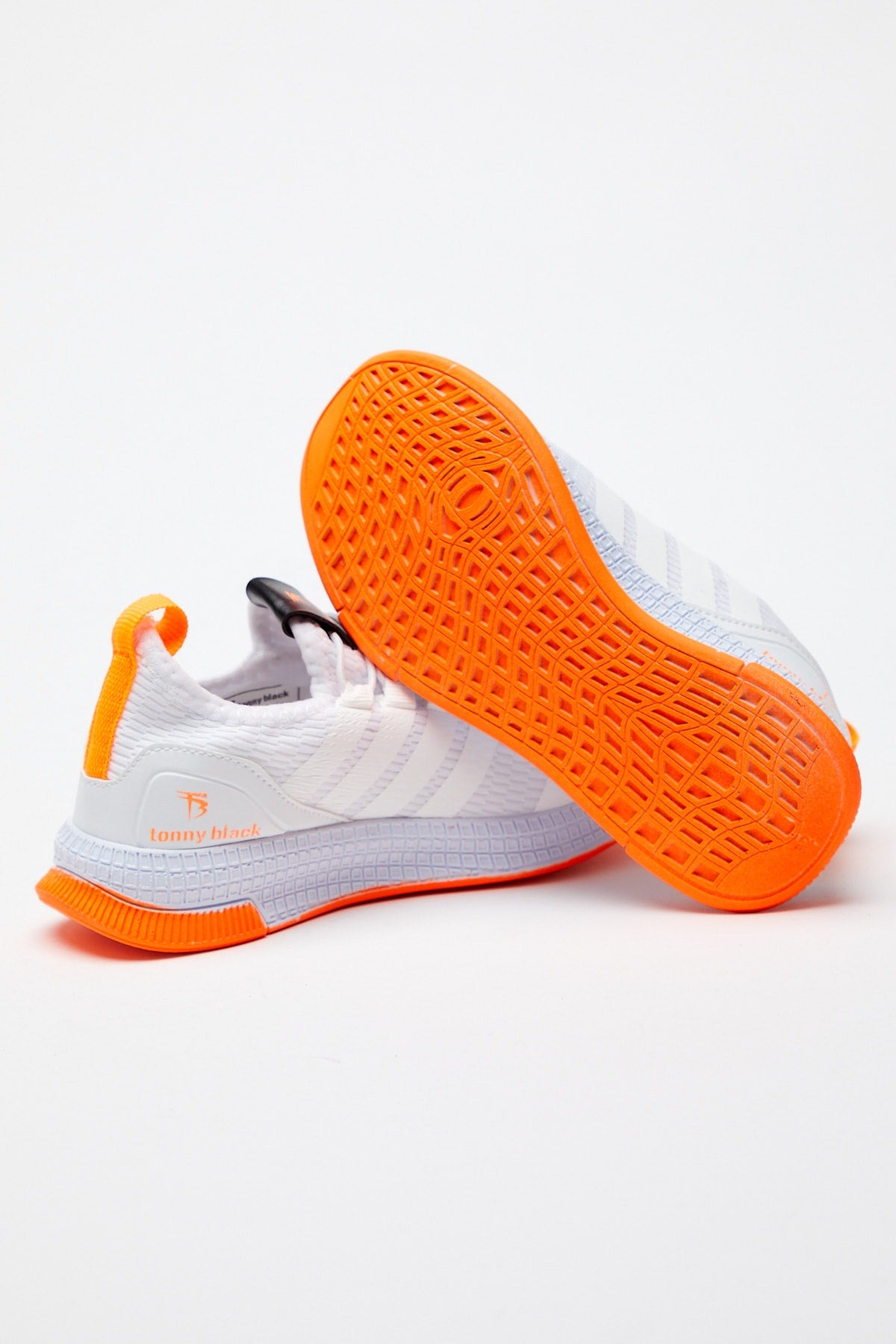 Kids Unisex White Orange Sneakers Tbqnt