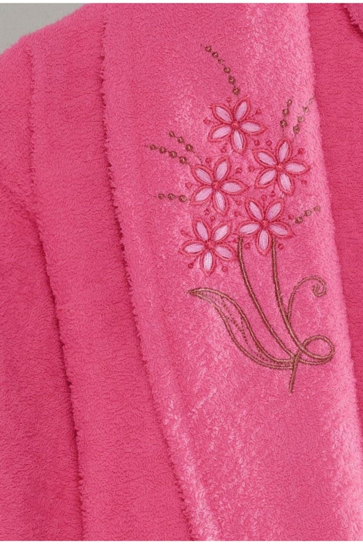 Şilay Towel Bathrobe Set of 2 Fuchsia - Swordslife