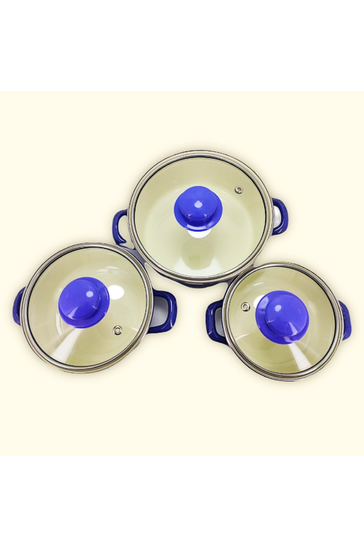 Mini Cookware Set Enamel 6 Pieces Storage Container Set