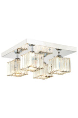 RİVİA 4-PIECE CHROME PLATED PLAFONIER STONE LIVING ROOM CHANDELIER