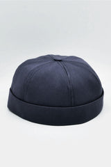 Navy Blue 100% Cotton Cap Docker Hat
