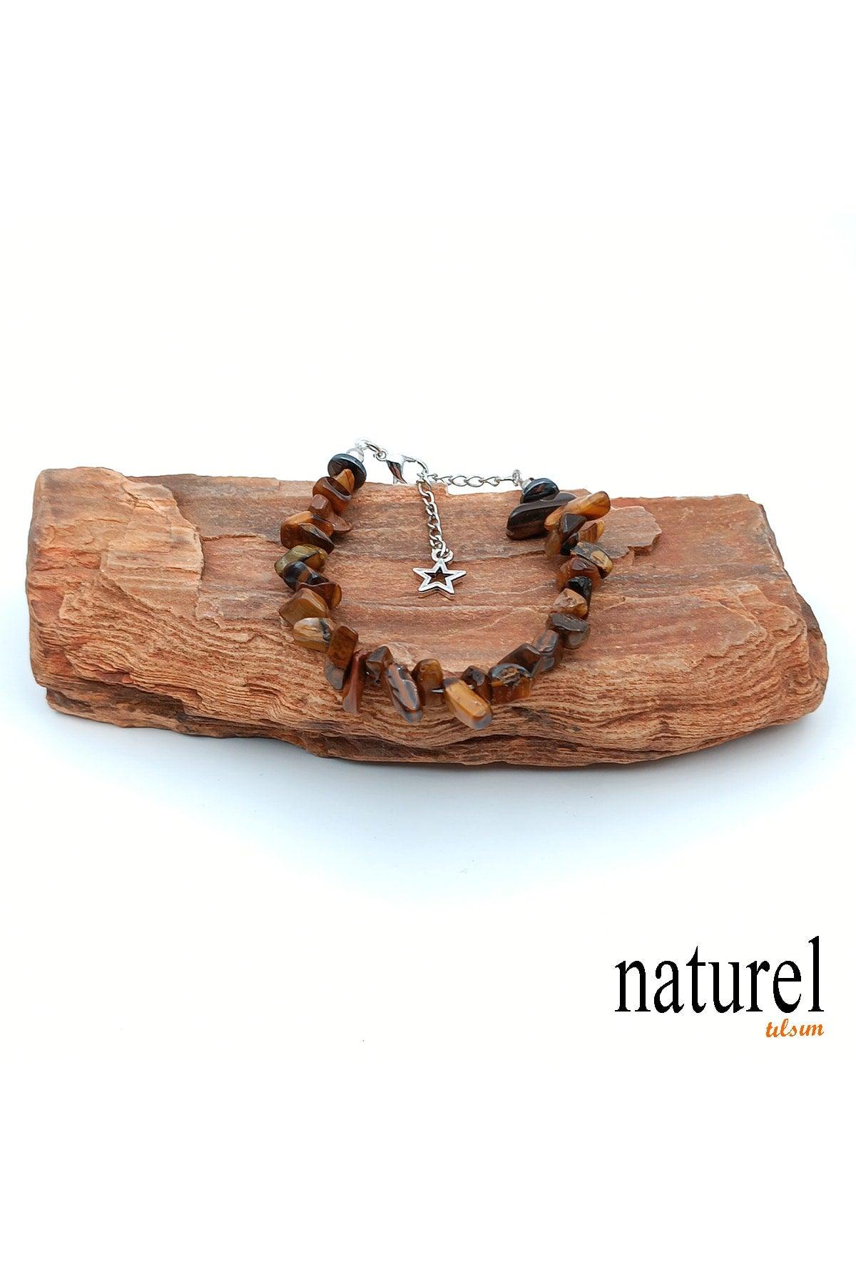 Natural Stone Tiger Eye Women's Bracelet - Broken Natural Stone - Gift Bracelet - Swordslife