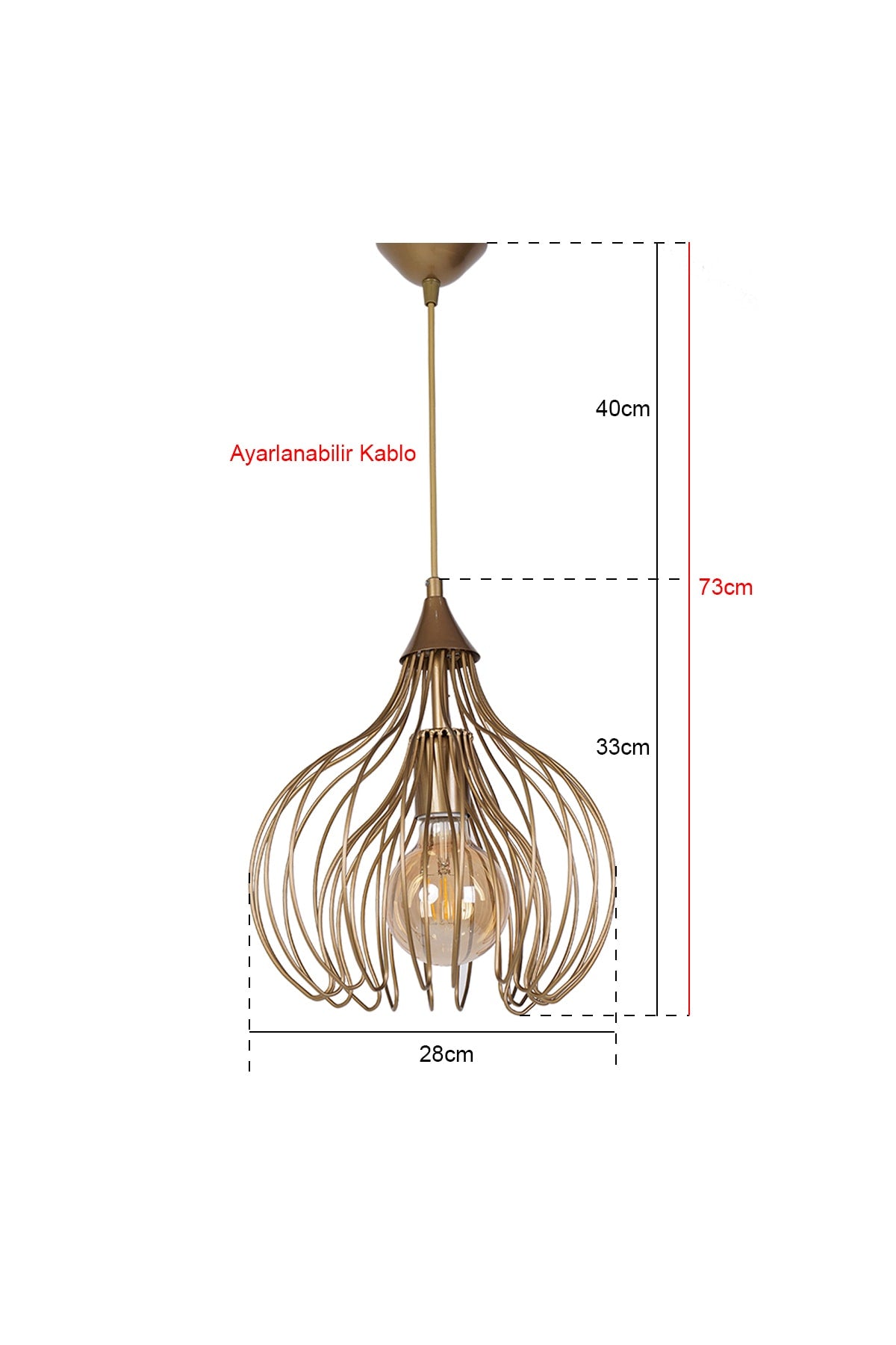 Ruban Gold Chandelier Mtla-46