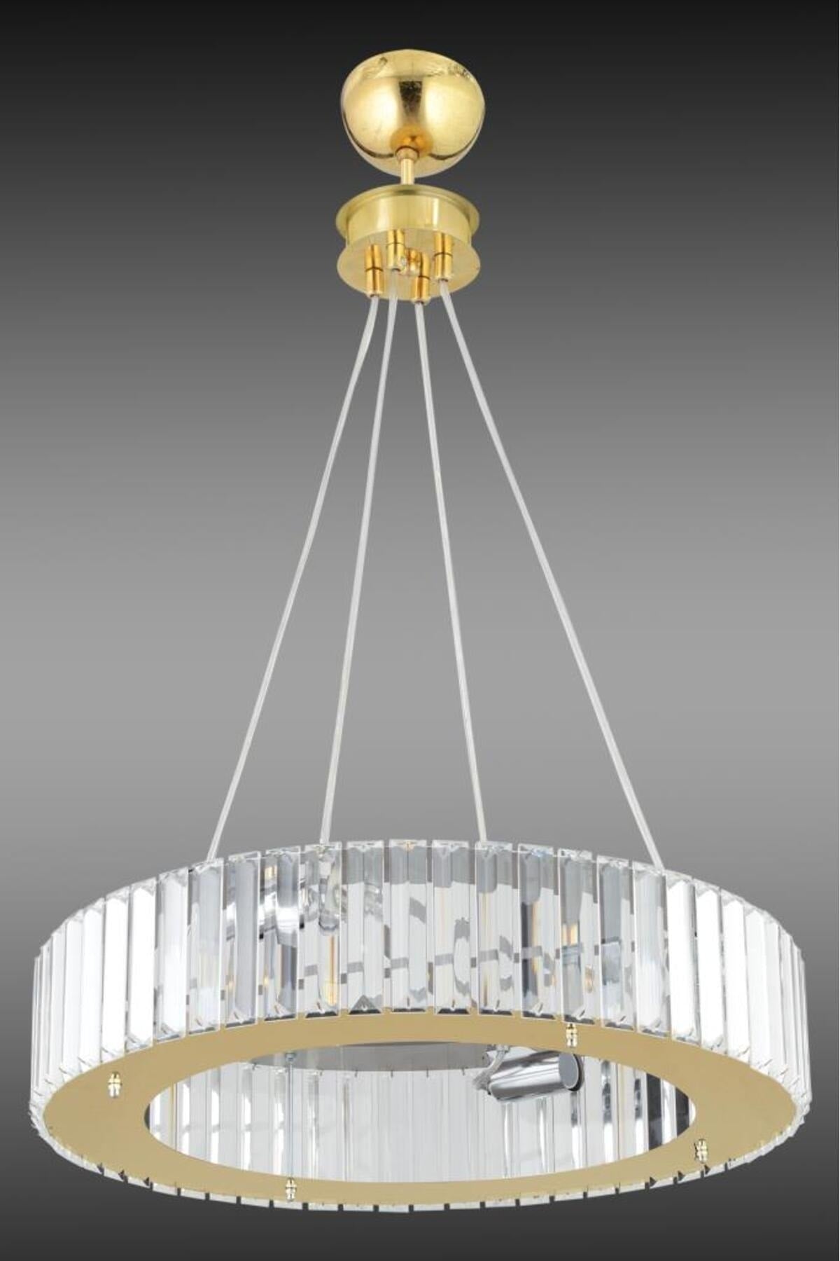 Luxury Diamond 47 Cm Gold Luxury Crystal Stone Chandelier