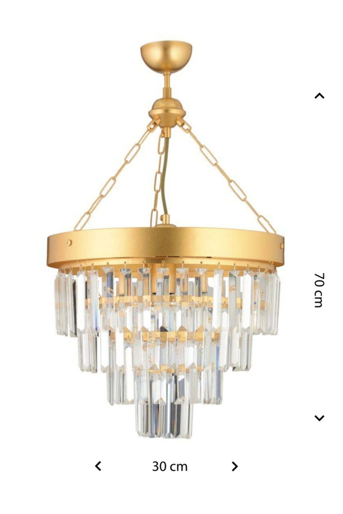 Linda 30' Gold Luxury Crystal Stone Chandelier