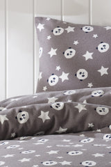 Panda Winter Flannel Baby Duvet Cover Set