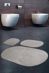 Rixos Cream 3 Pcs Bathroom Carpet Mat Set Non-Slip Toilet Seat Set - Swordslife