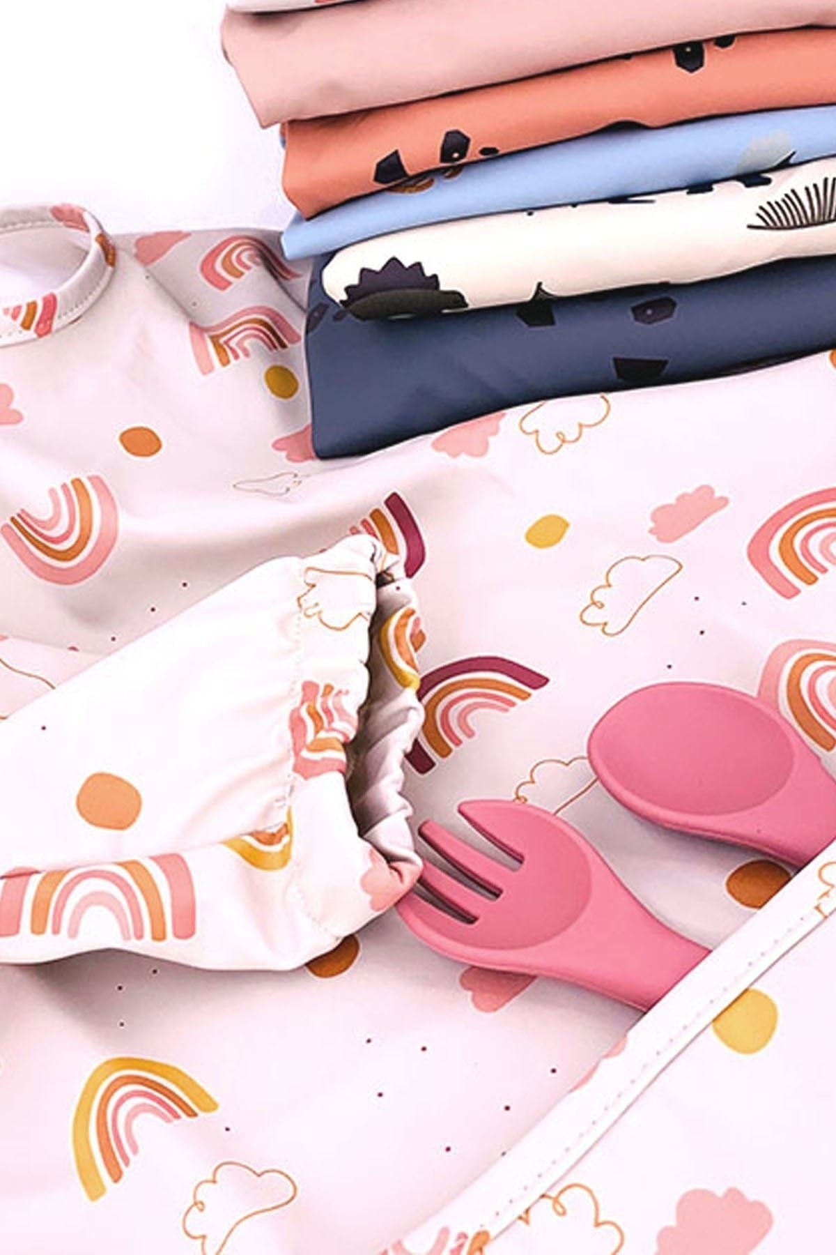 Rainbow Long Sleeve Bib