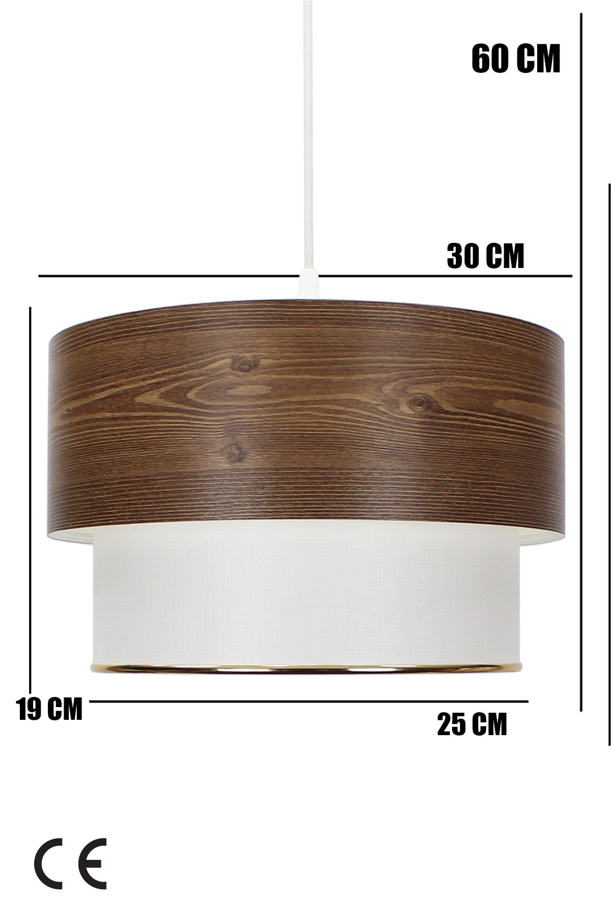 Cake Pendant Lamp Chandelier Wood Patterned