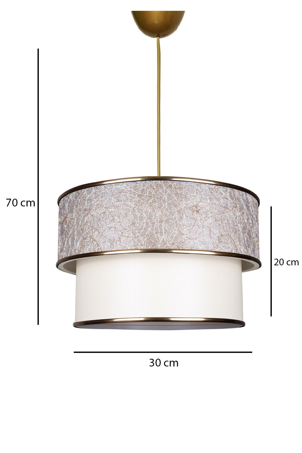 Evmodu Pasta Single Pendant Lamp Chandelier with Gold String