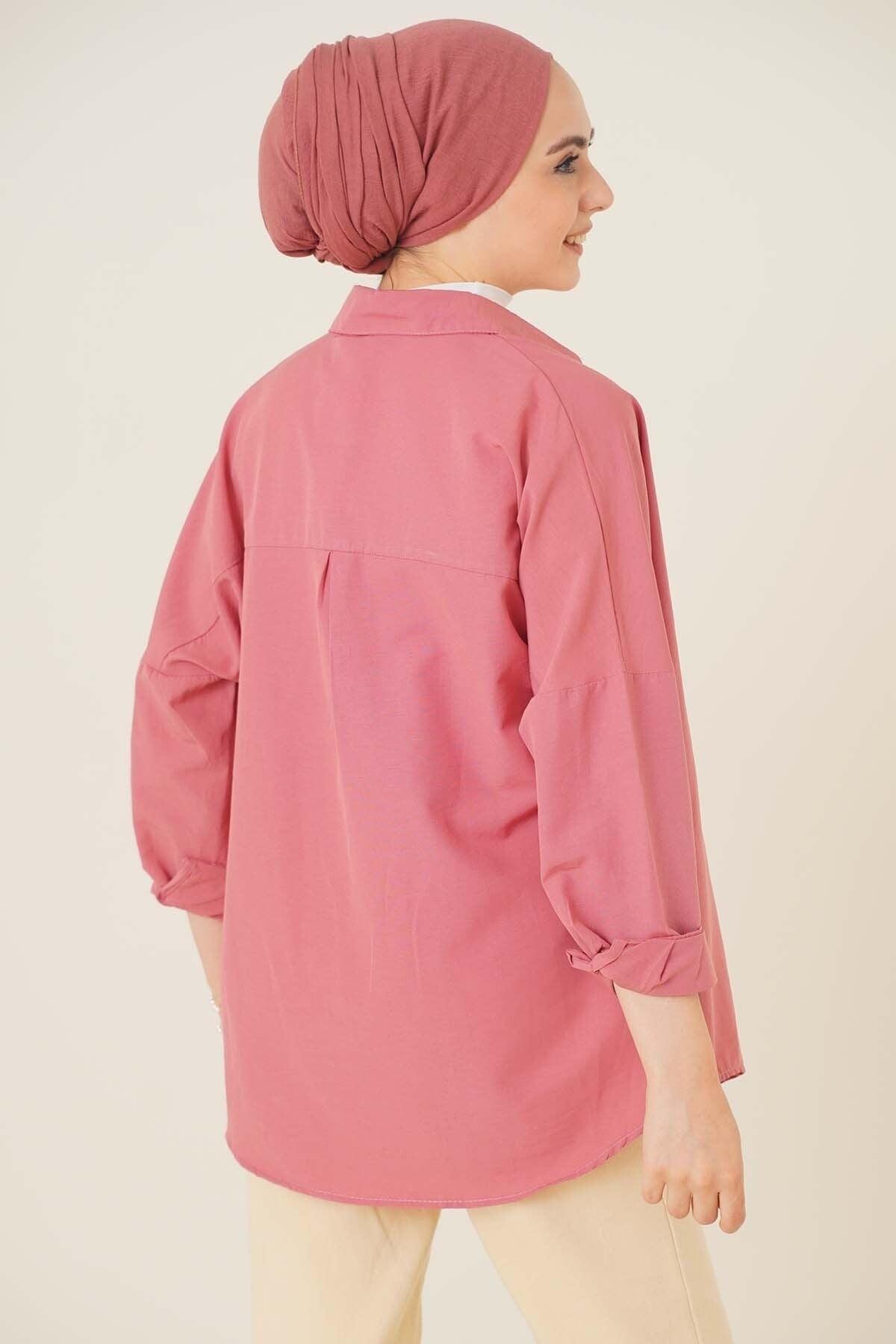 Oversize Basic Shirt Dried Rose - Swordslife