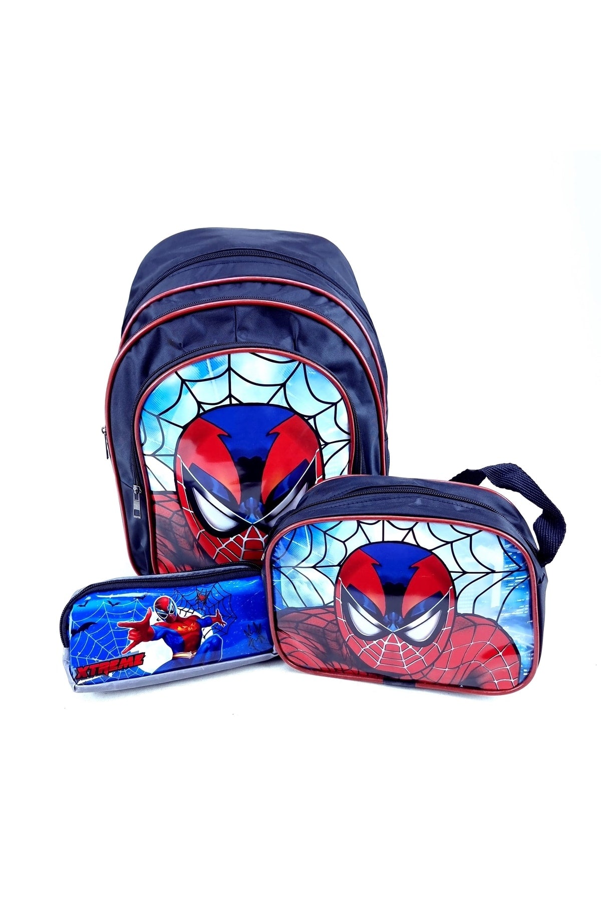 Boys' Picture Primary School Kindergarten School Bag Spiderman Set of 3