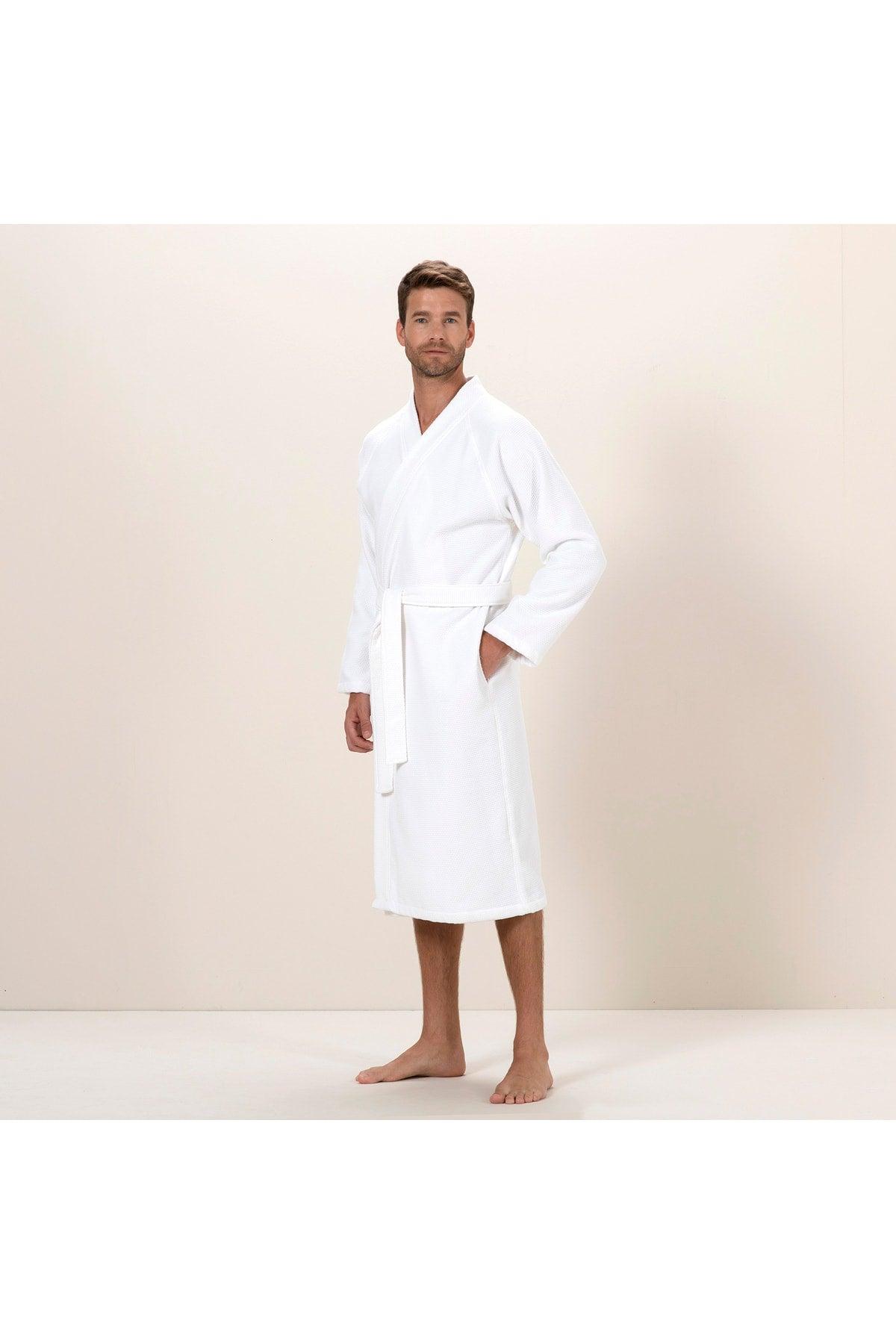 Sobeska Men's Bathrobe White - Swordslife