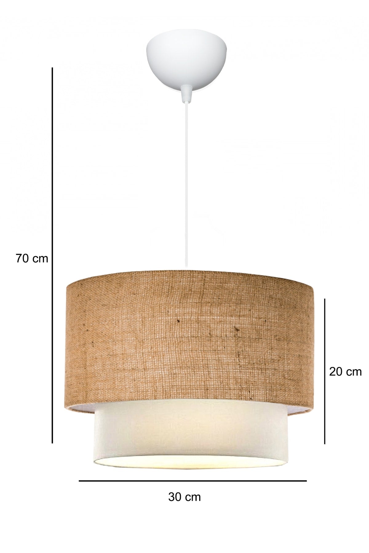 Jute Fabric Wicker Cake Pendant Lamp-Living Room Bedroom