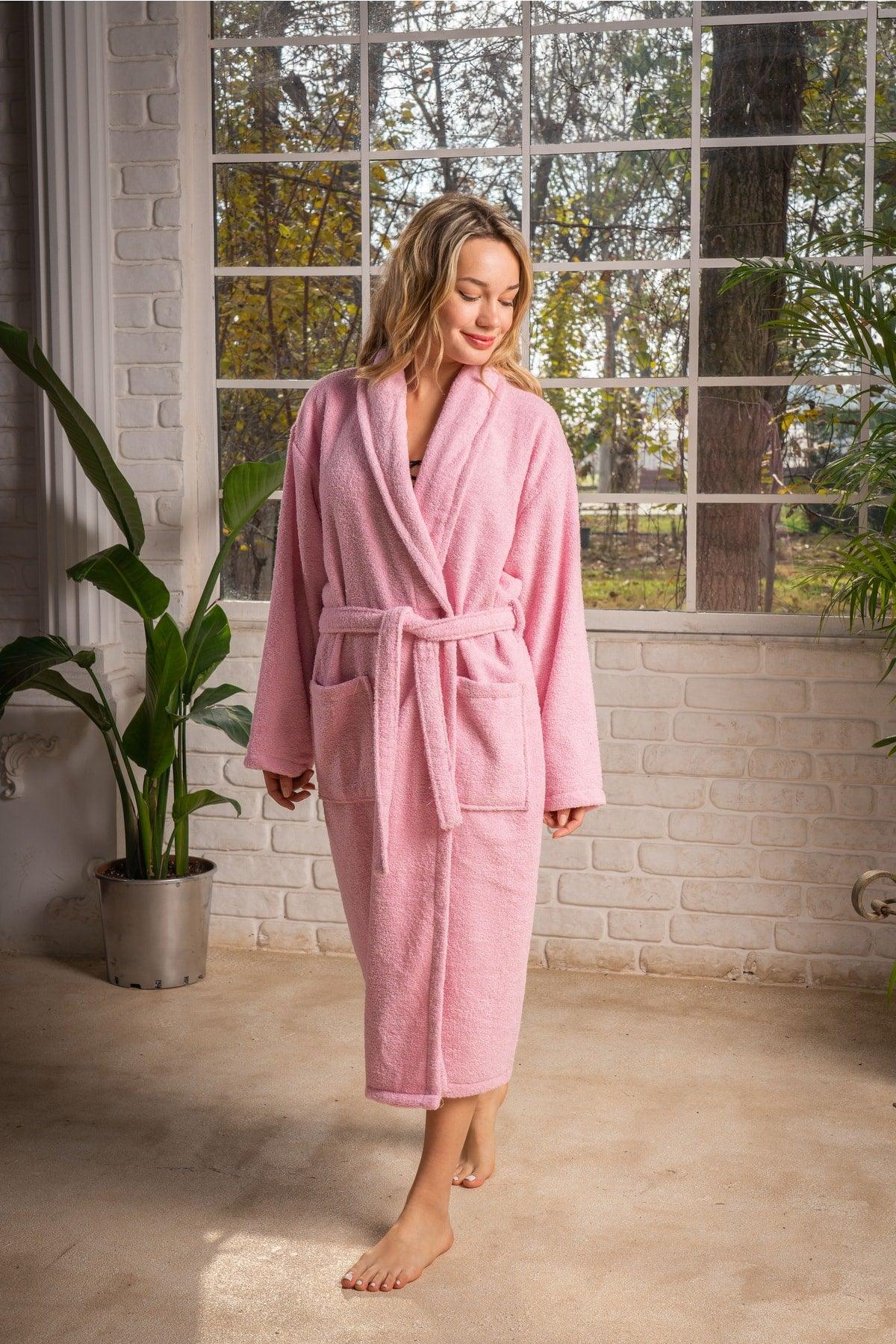 Cotton Salyaka Pink Bathrobe - Swordslife