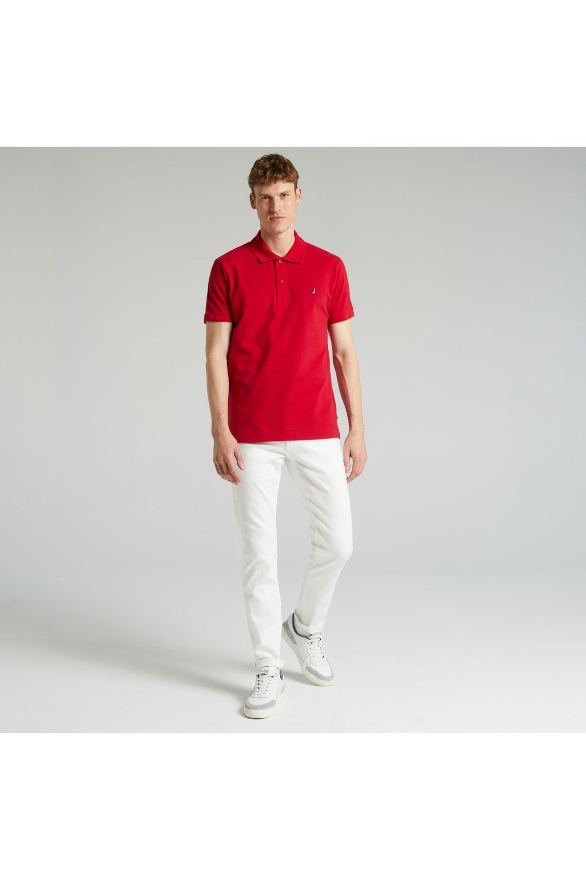 Men's Red Classic Fit Short Sleeve Polo