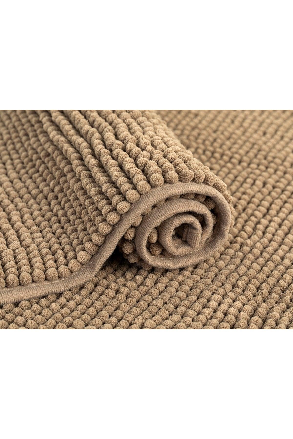 Paige Polyester Pasta Bath Mat 50x80 Cm Brown - Swordslife